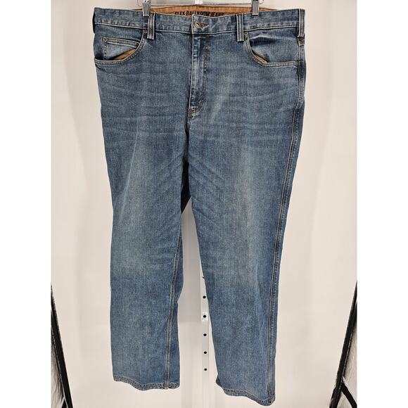 Duluth Trading Co Mens Sz 42x34 Flex Ballroom Blue Jeans Straight Leg - Picture 1 of 5